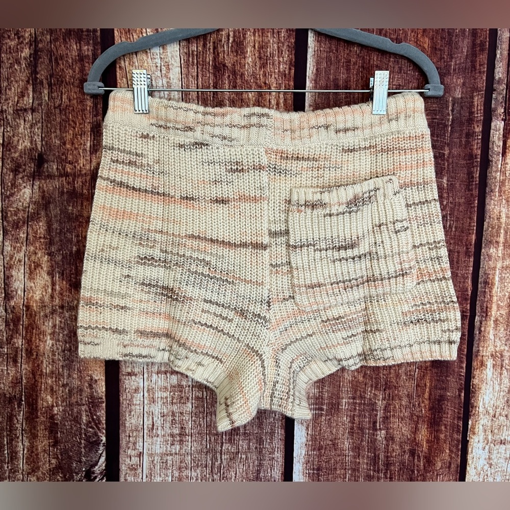 L*Space | NWT Layla Knit Cream High Waist Shorts - Picture 4 of 11
